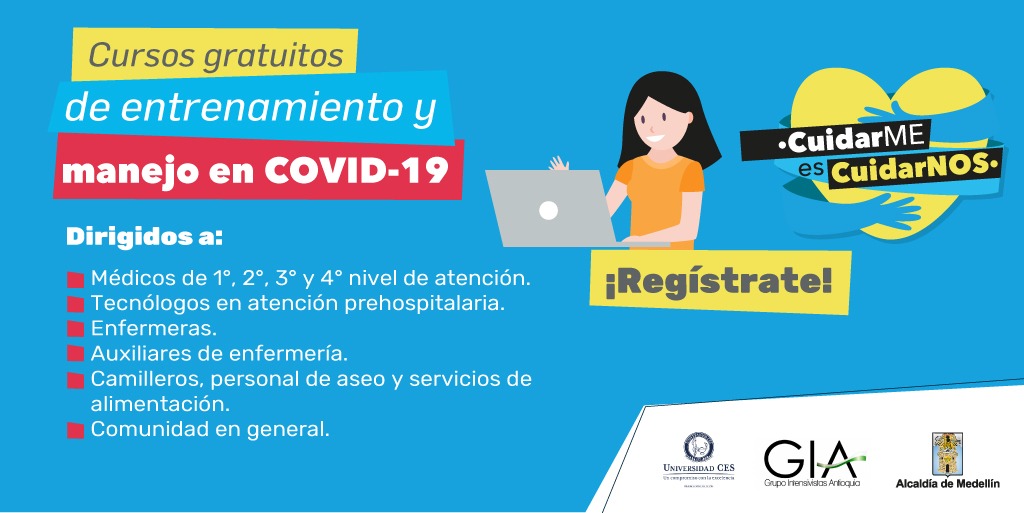 Con cursos virtuales gratuitos, Alcaldía de Medellín y Universidad CES capacitan sobre el manejo del coronavirus